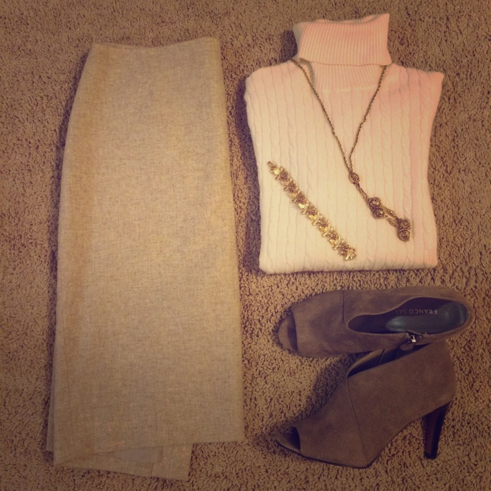 J.Crew Cableknit Cashmere Blend T-Neck